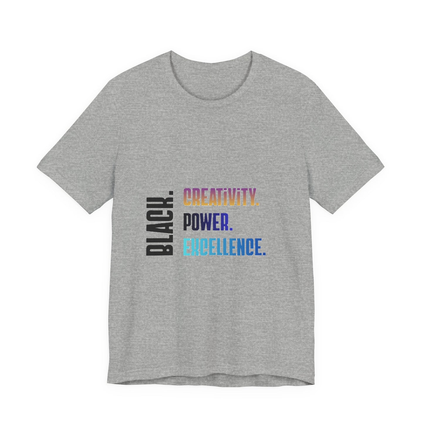 Multicolor Text Only Black. Creativity. Power. Excellence.