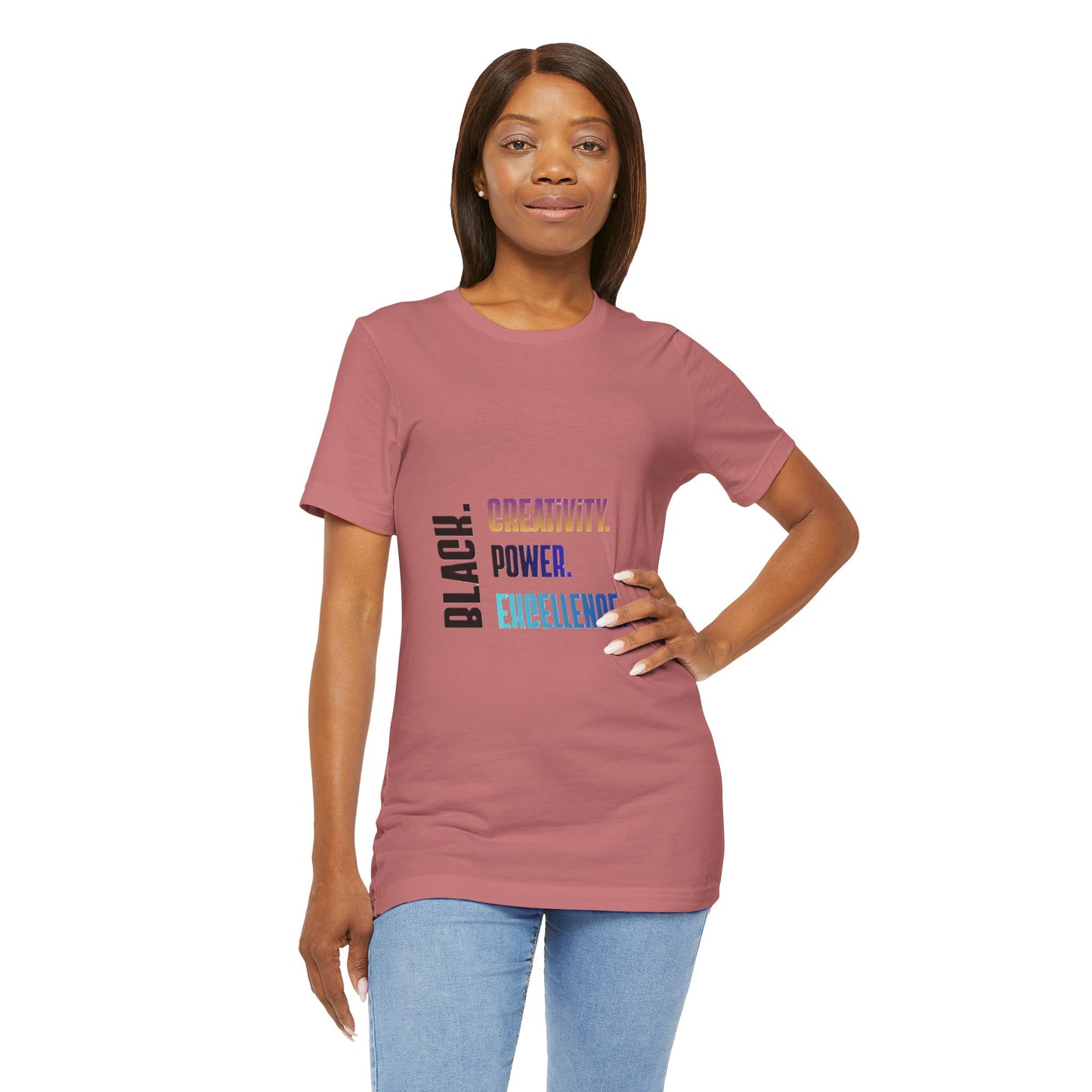 Multicolor Text Only Black. Creativity. Power. Excellence.