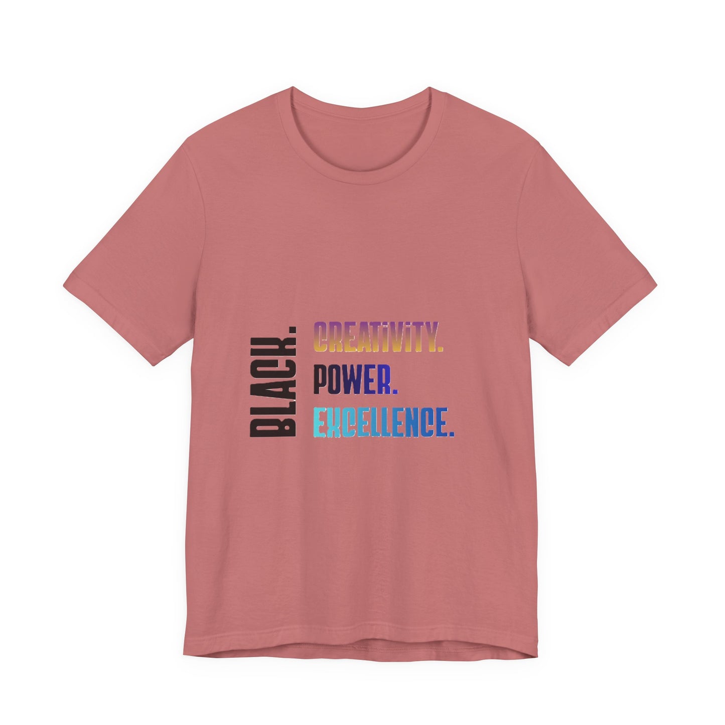 Multicolor Text Only Black. Creativity. Power. Excellence.