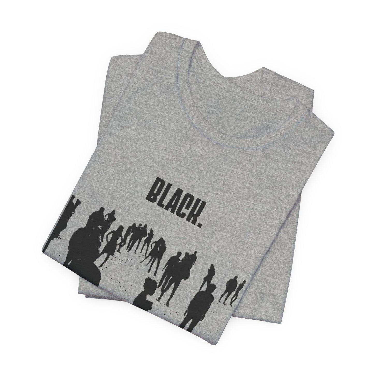 Unisex "Black. Creativity. Power. Excellence." T-Shirt Red, Black and Green text