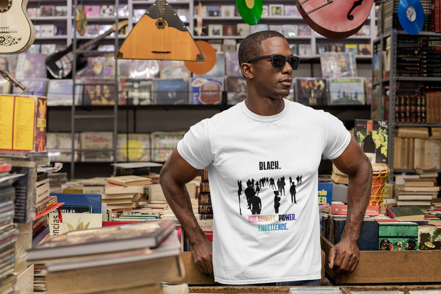 Multicolor "Black. Creativity. Power. Excellence." T-Shirt