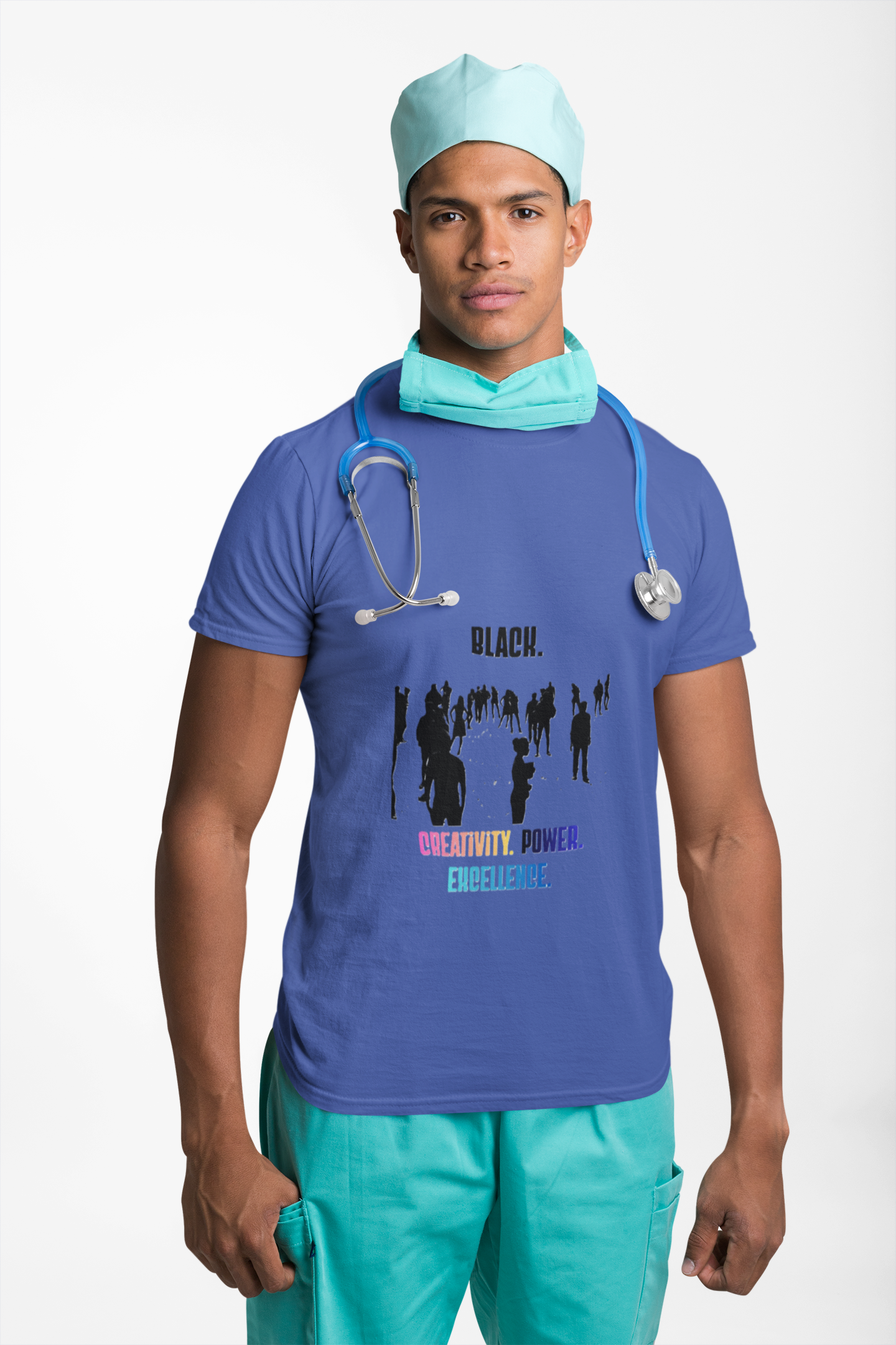 Multicolor "Black. Creativity. Power. Excellence." T-Shirt