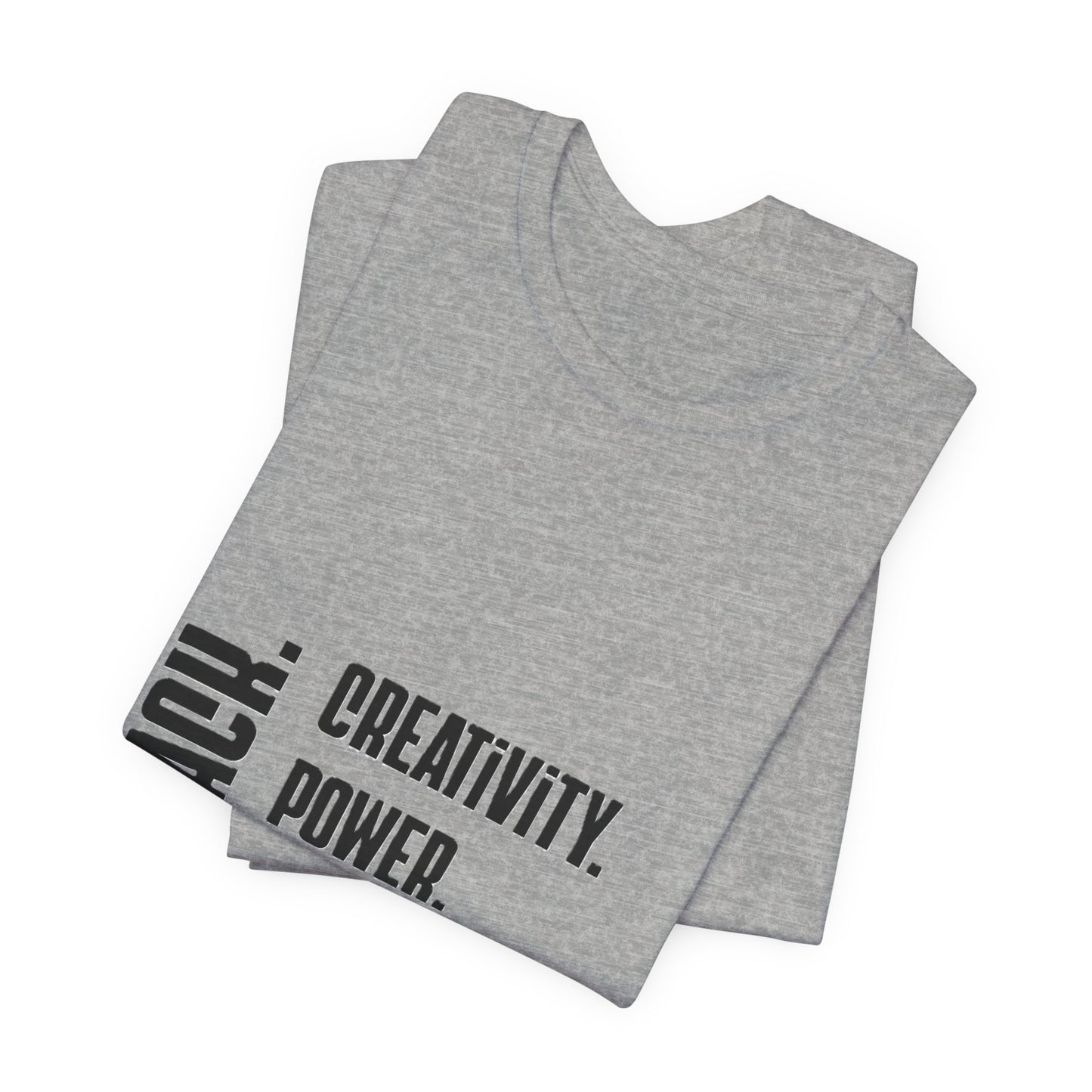 Black Text Only BLACK. Creativity. Power. Excellence.  Tee