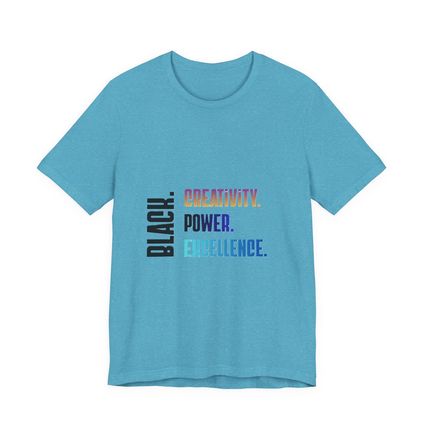 Multicolor Text Only Black. Creativity. Power. Excellence.